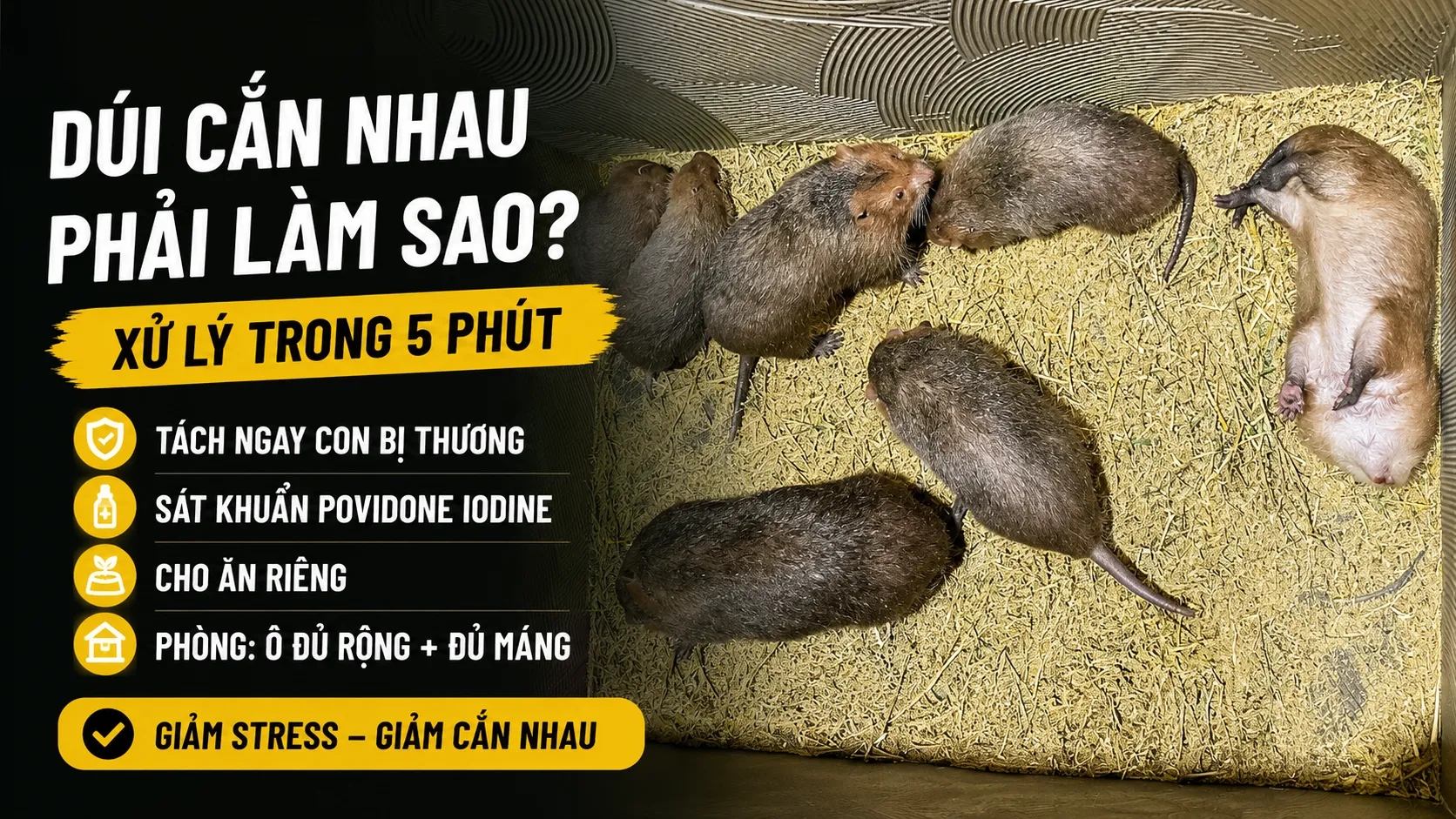 Dúi Cắn Nhau Phải Làm Sao? — Xử Lý Trong 5 Phút